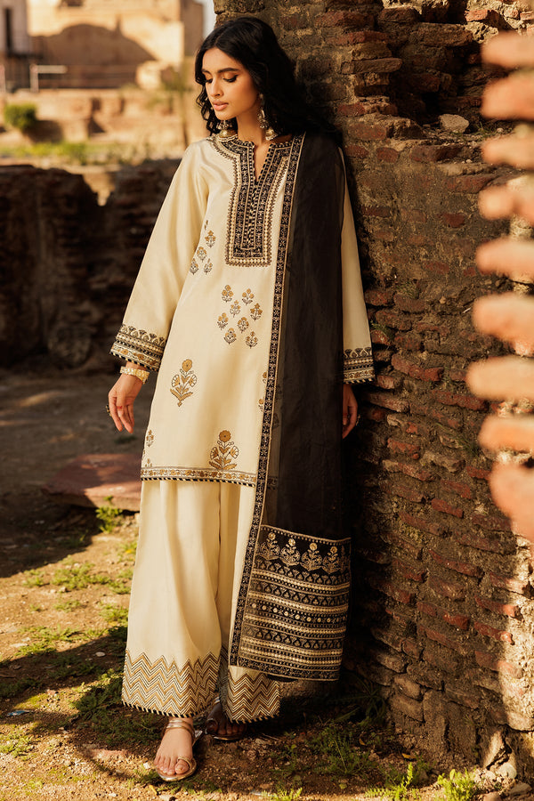 3-PC Embroidered Raw-Silk Suit